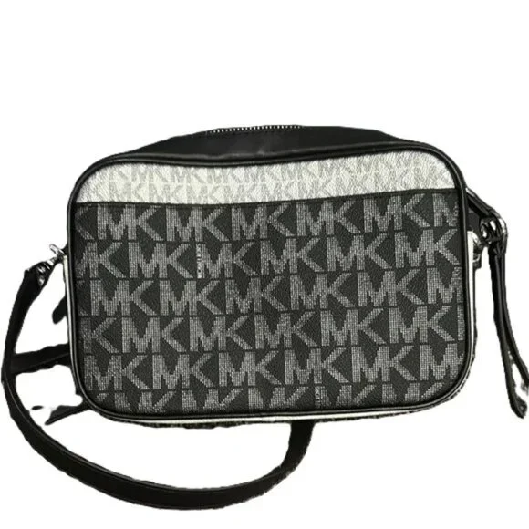 Michael Kors Black and Silver Logo Crossbody Bag - Picture 2 of 4
